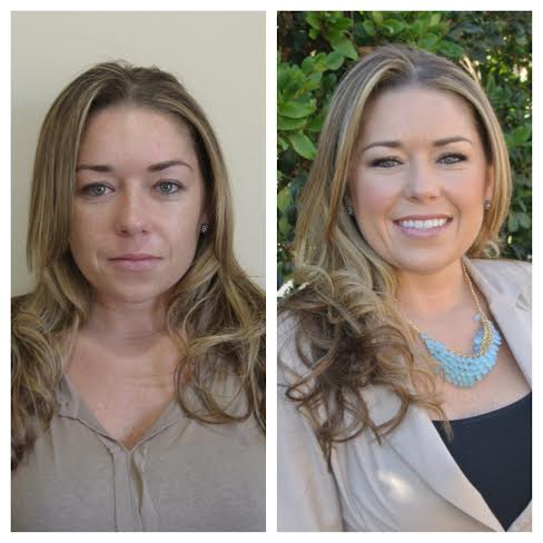 Before and After Hair and Makeup Real Estate Headshot