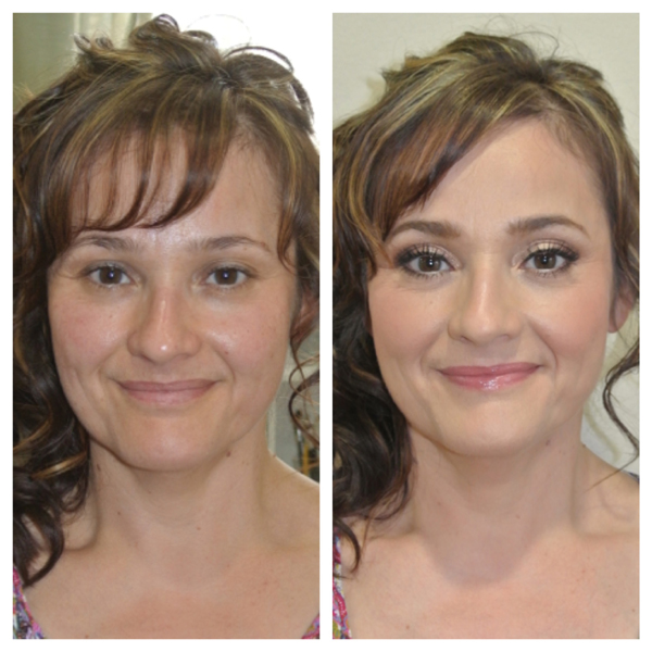 Before and After Makeup and Hair 1