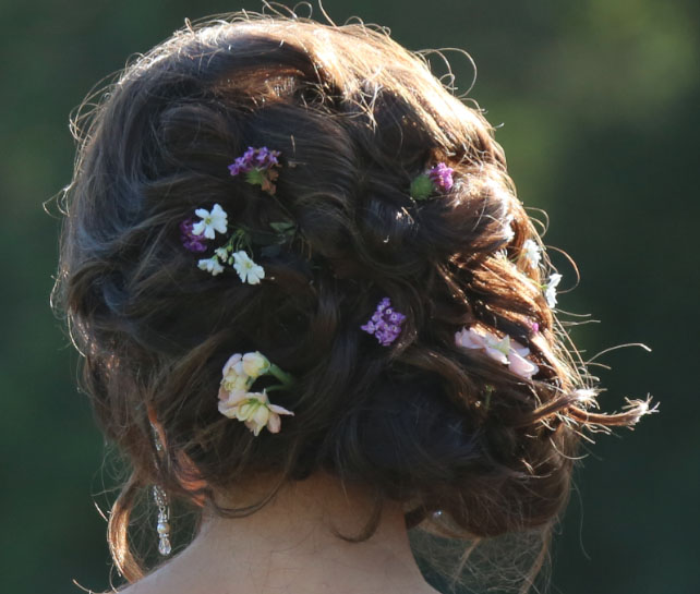 Bridal Side Swept Updo For Lisa S Wedding In Santa Barbara Ca