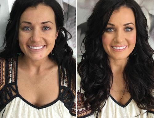 Bridal Before and After Hair and Makeup Look