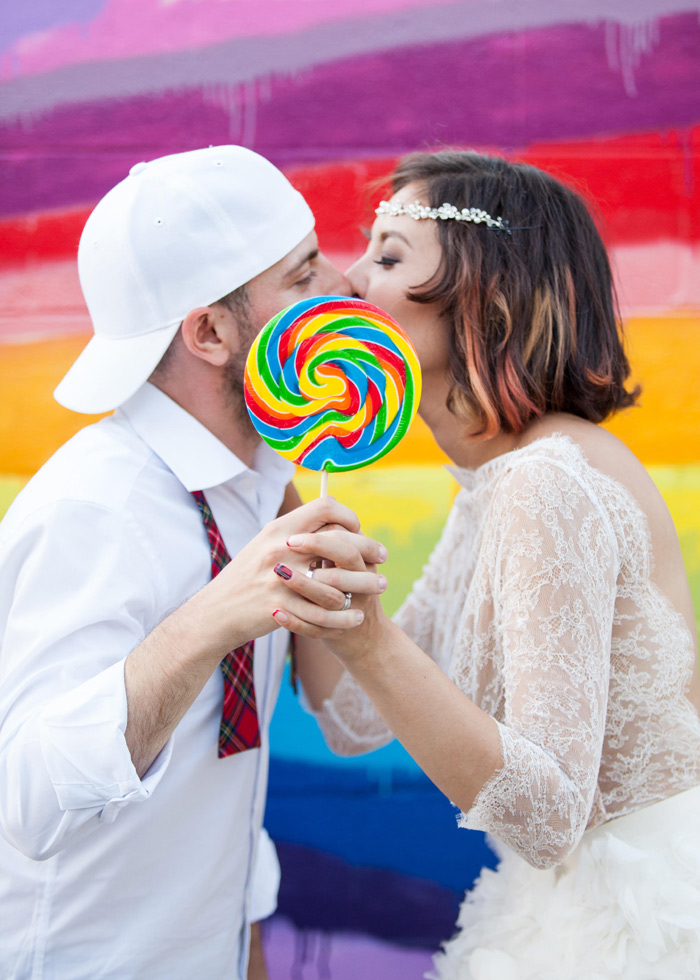 Lollipop Wedding Photo